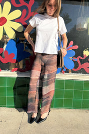 Sheer Silk Printed Pant