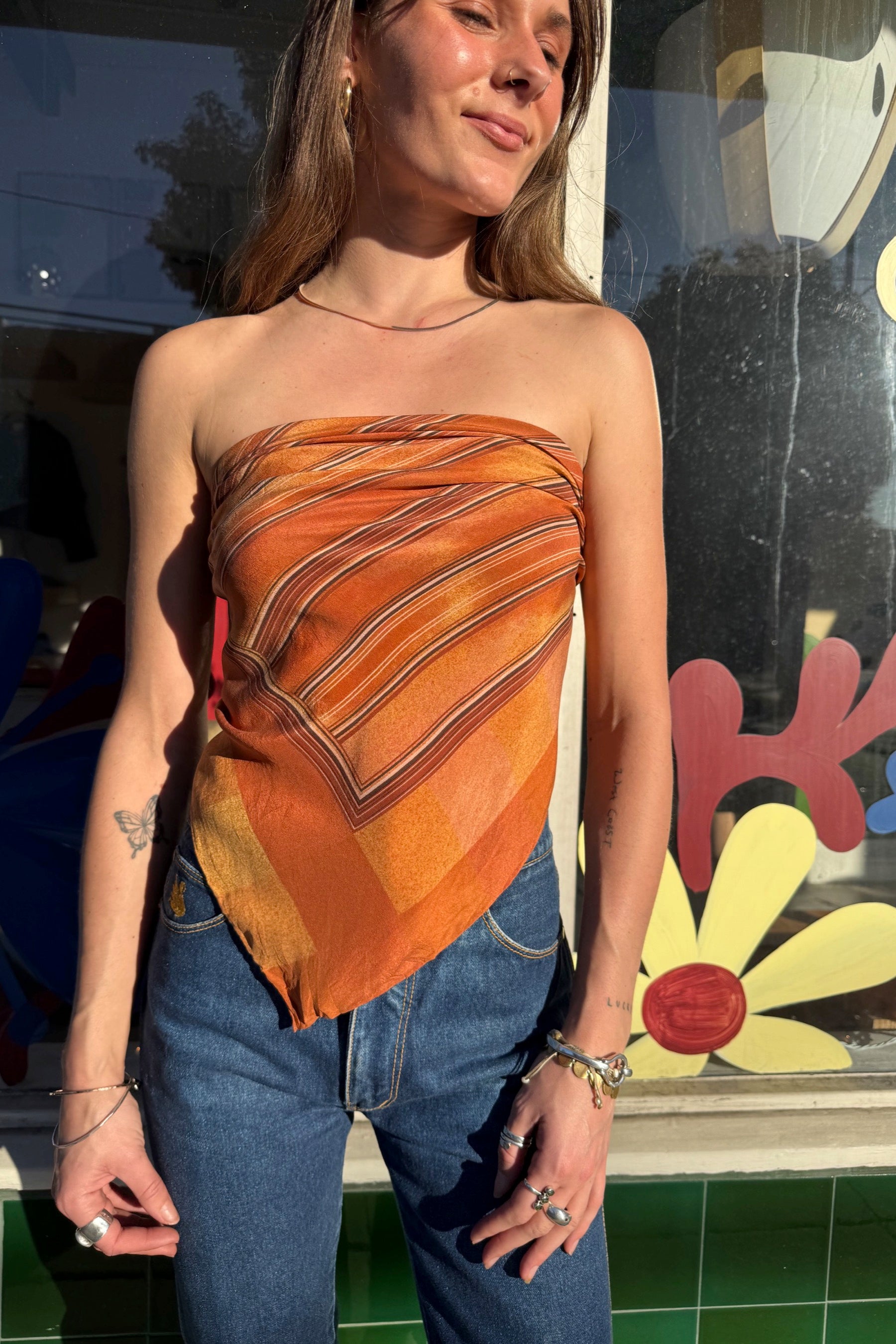 Rust Stripes Scarf