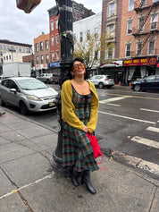 Freya Plaid Midi Dress