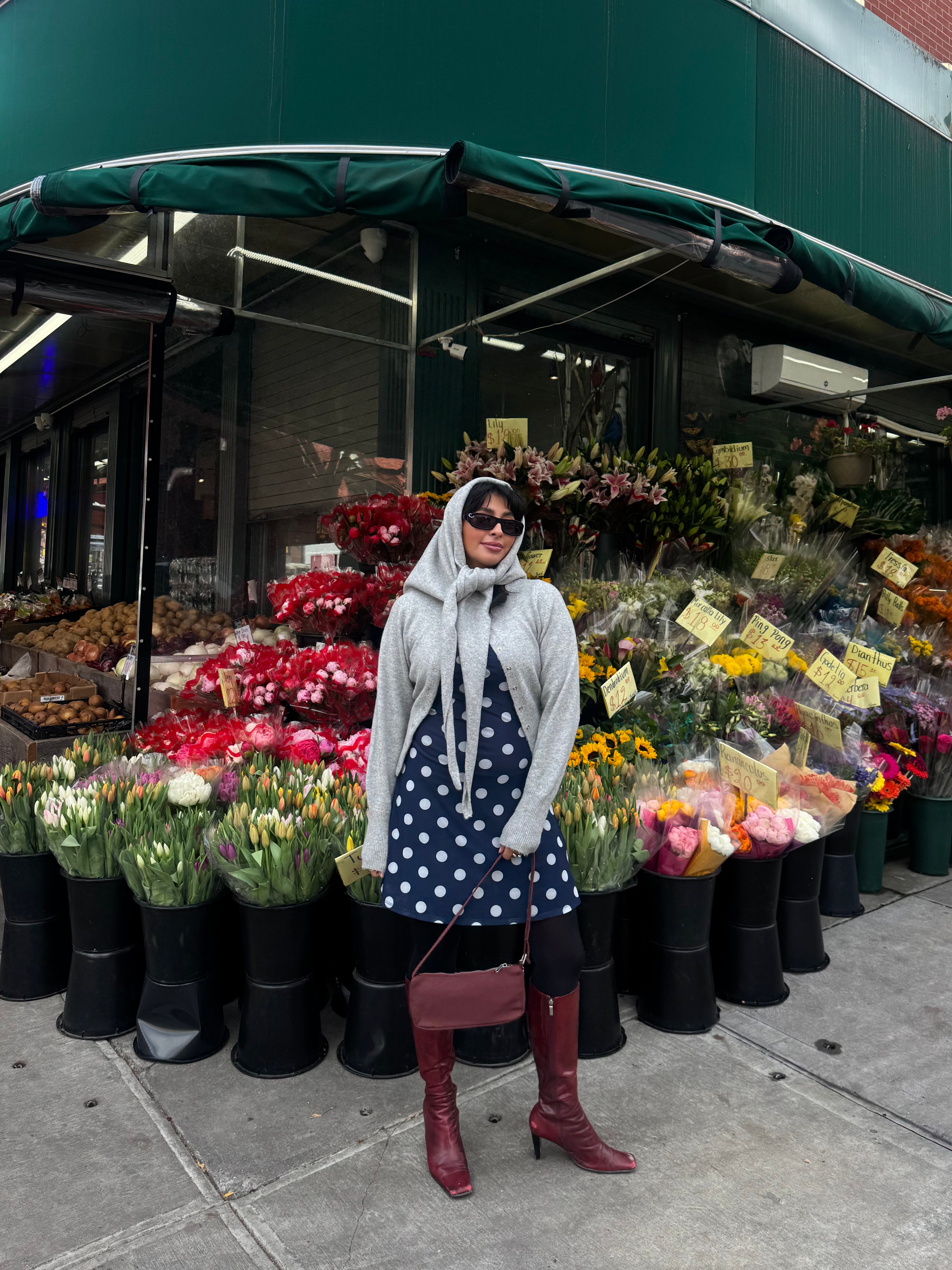 Grey Marion Cardigan + Scarf