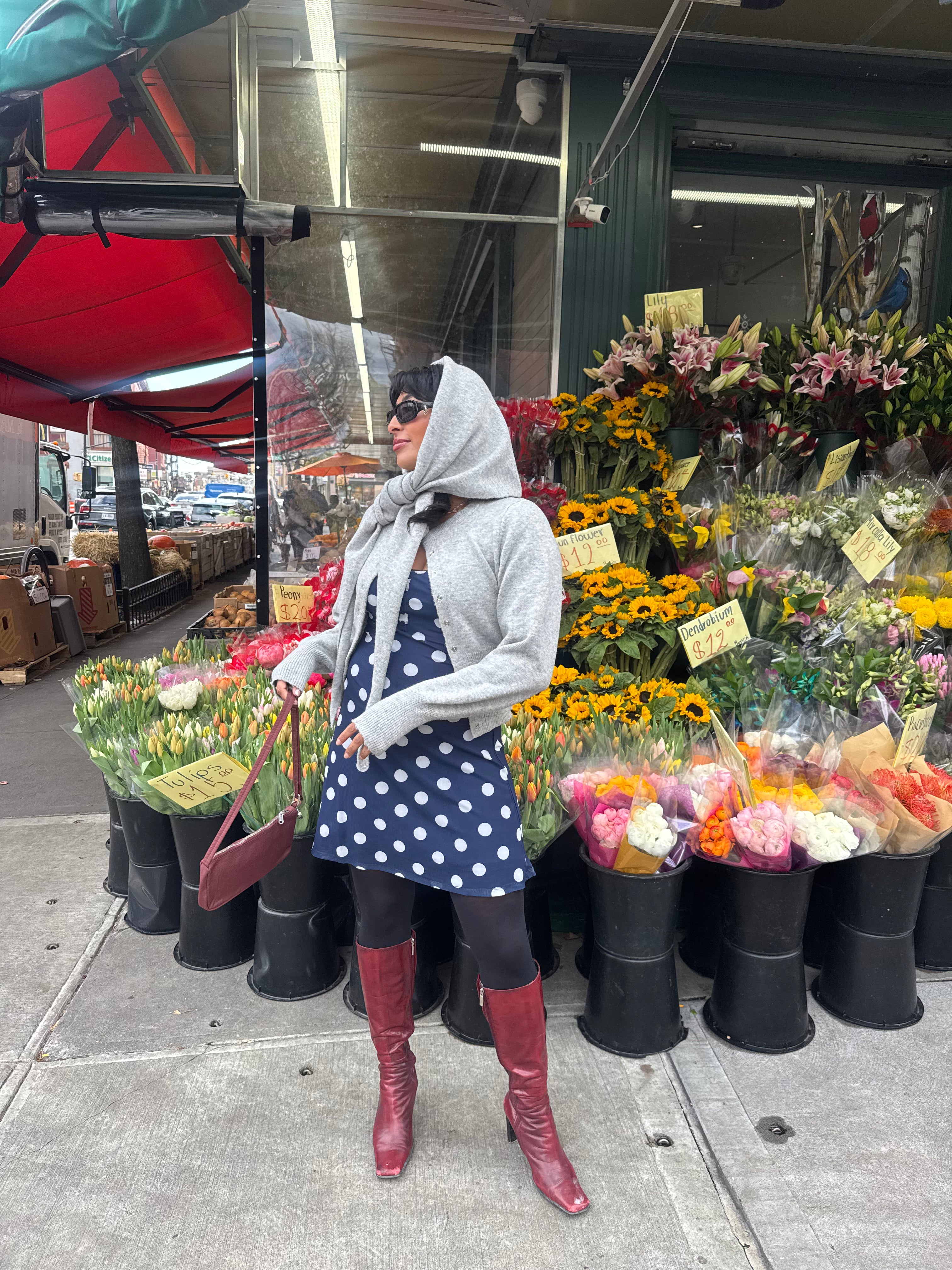 Grey Marion Cardigan + Scarf