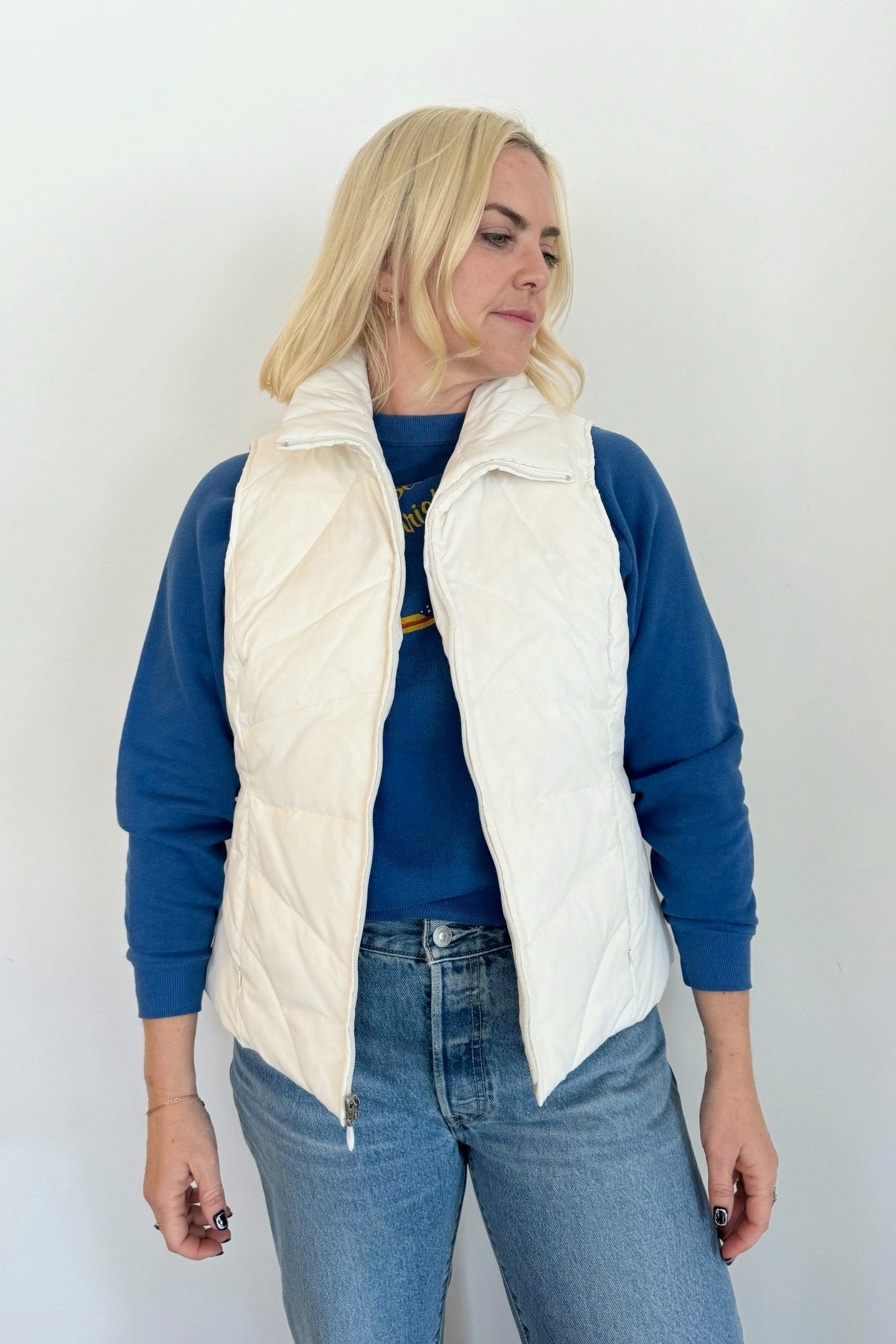 White Puffer Vest