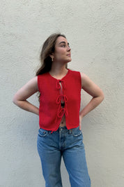 Red Knit Kacey Tank