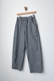 Navy Gingham Arc Pant