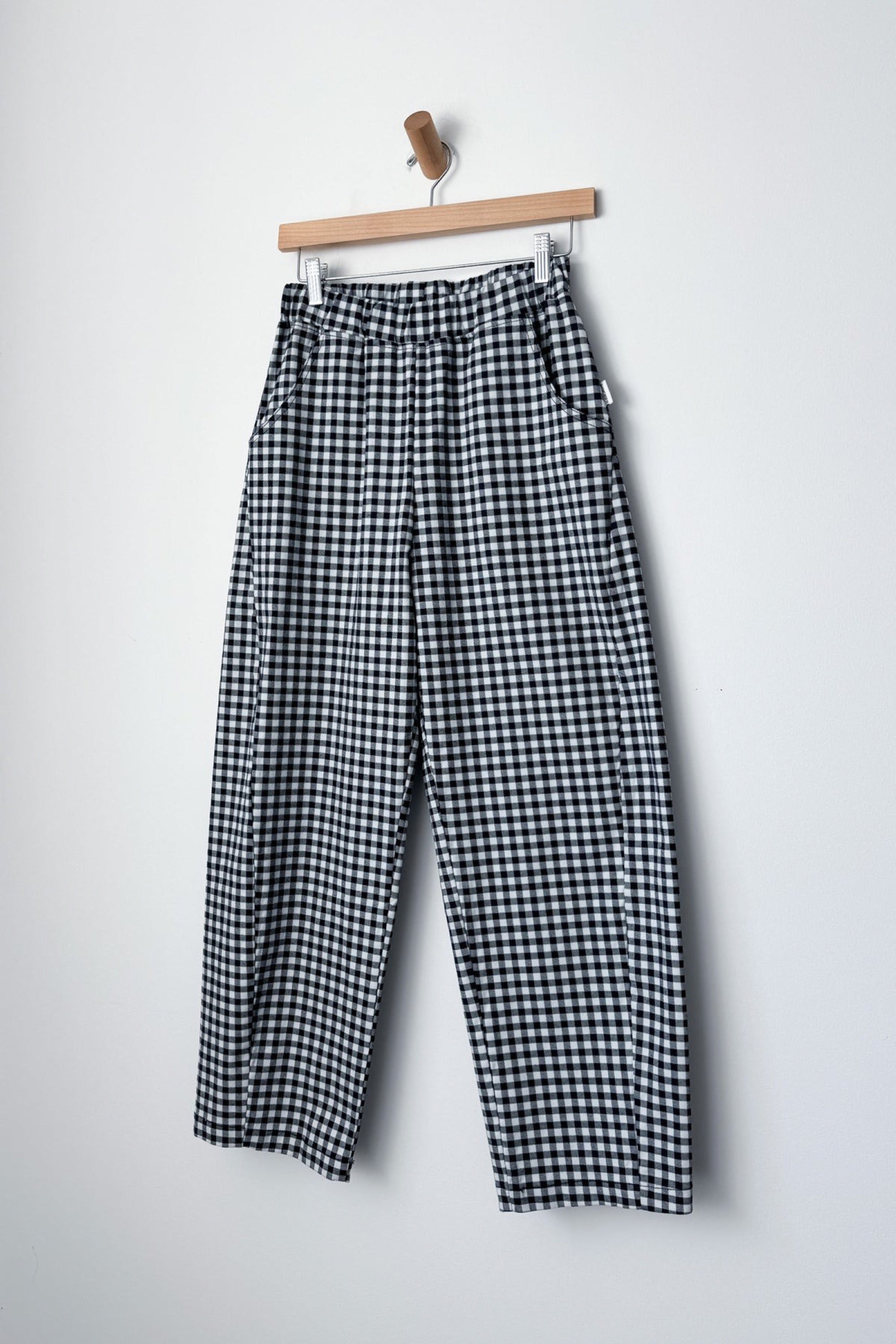 Navy Gingham Arc Pant