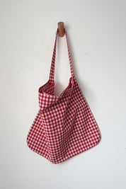 Red Gingham Happy Carry Bag