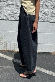 Black Denim Arc Pant