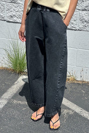 Black Denim Arc Pant