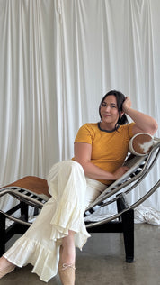 Yellow Striped Basic Tee