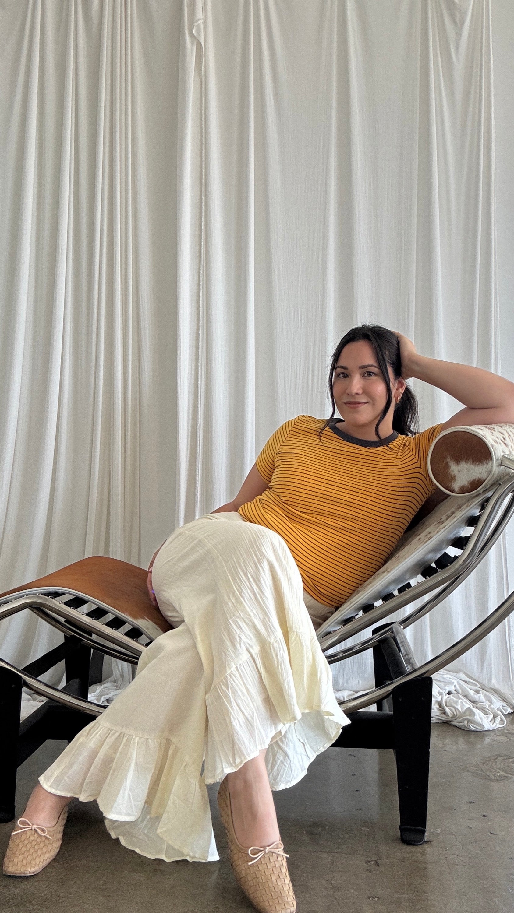 Yellow Striped Basic Tee