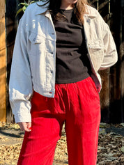 Crystal Gray Shrunken 90s Trucker