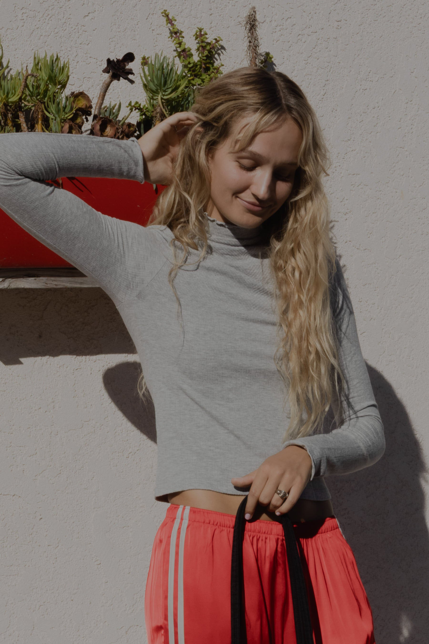 Heather Grey So Soft Mock Neck