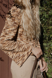 Space Dye Chenille Zip Cardigan