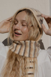 Stripe Hooded Scarf