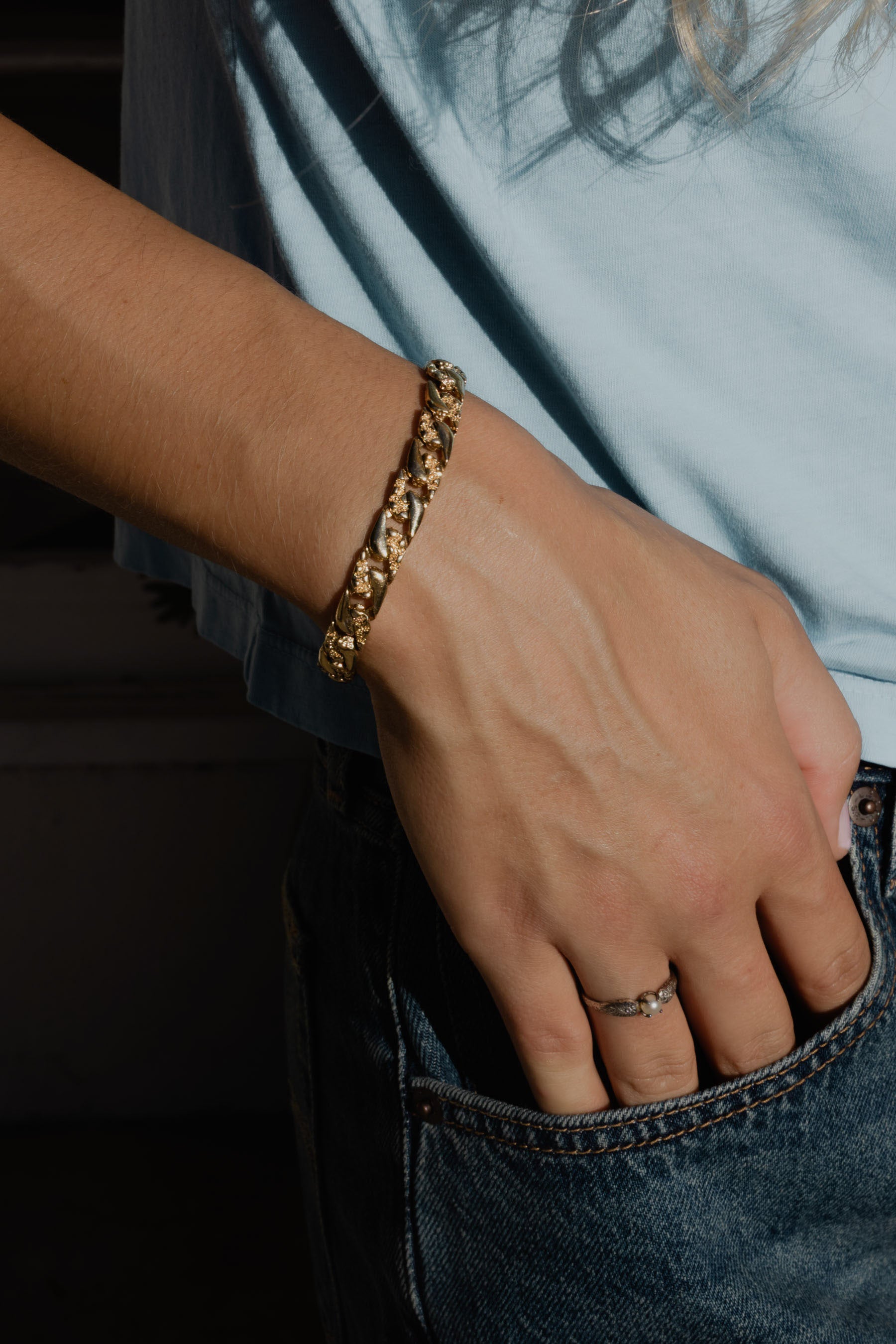 Gold Nugget Bracelet