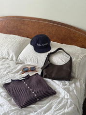 Brown Leather Mini Shoulder Bag