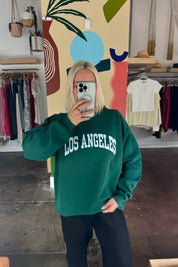 Forest Green Varsity LA Sweatshirt 005