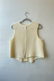 Damaged Cream Waffle Vest