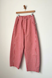 Red Gingham Arc Pant