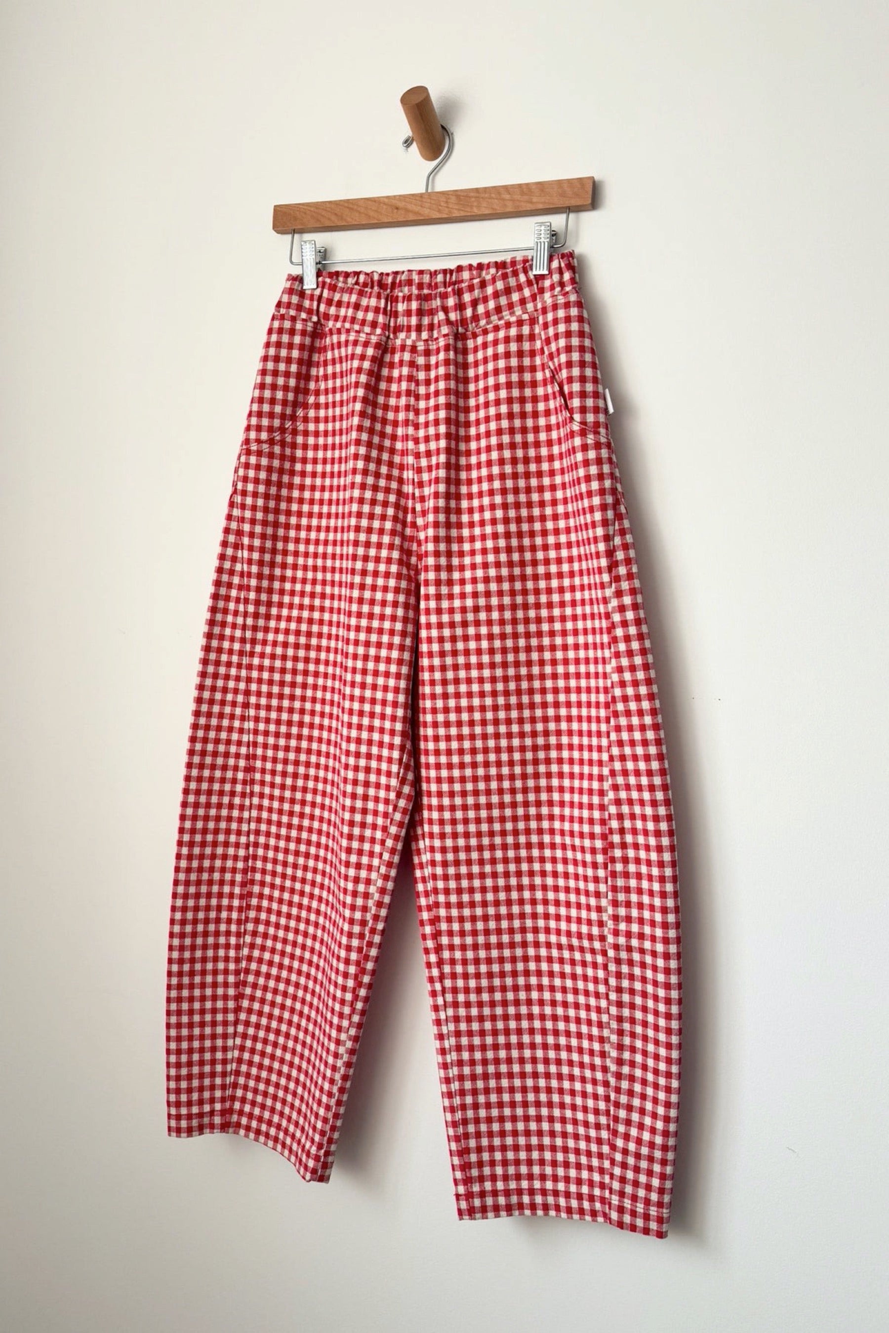 Red Gingham Arc Pant