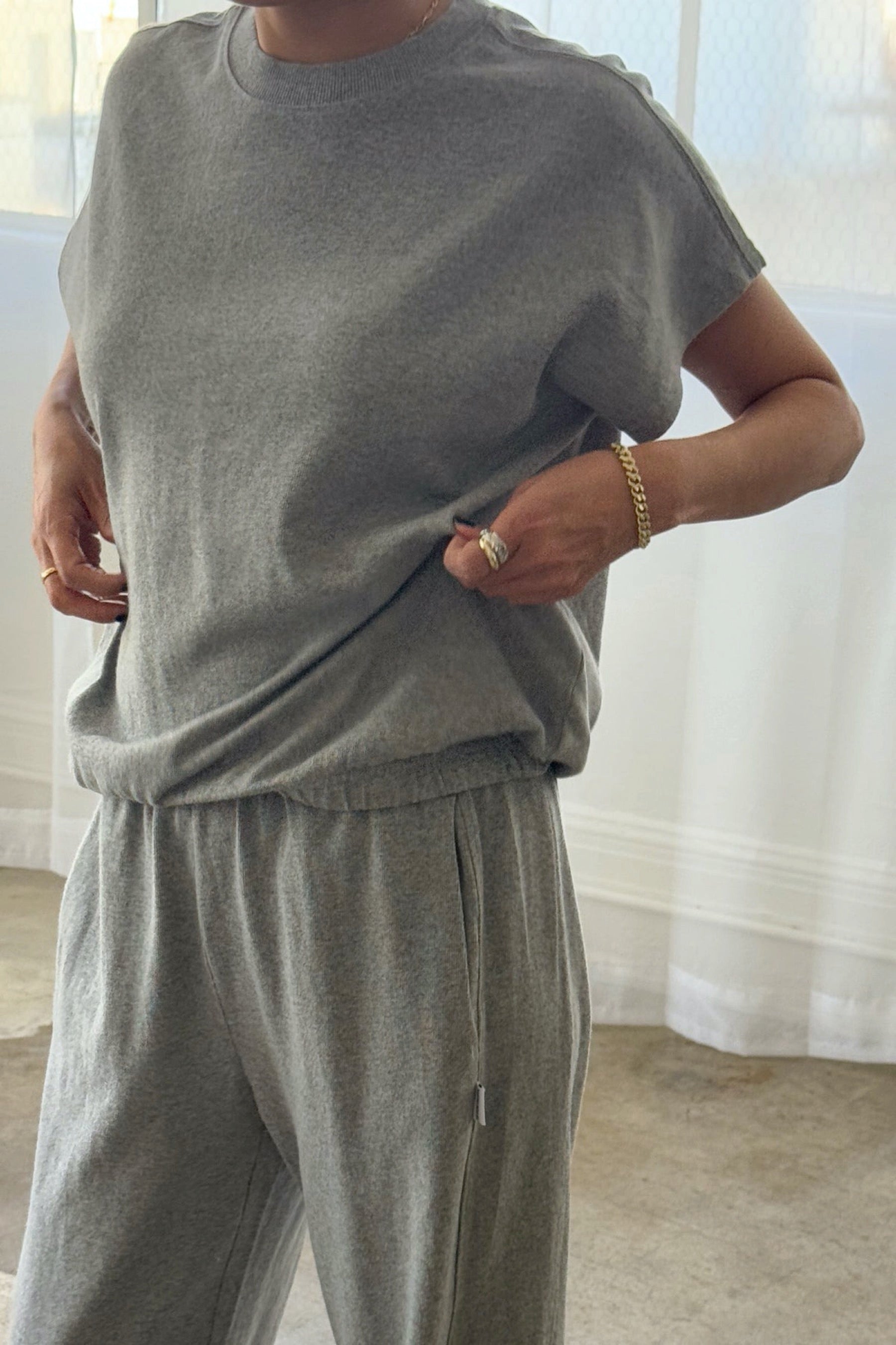 Heather Grey Fei Tee