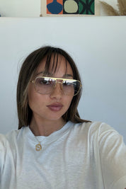 Gold Metal Jane Sunglasses