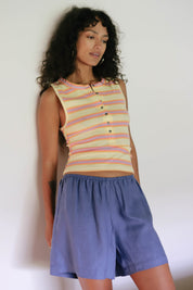 Lapis Linen Short