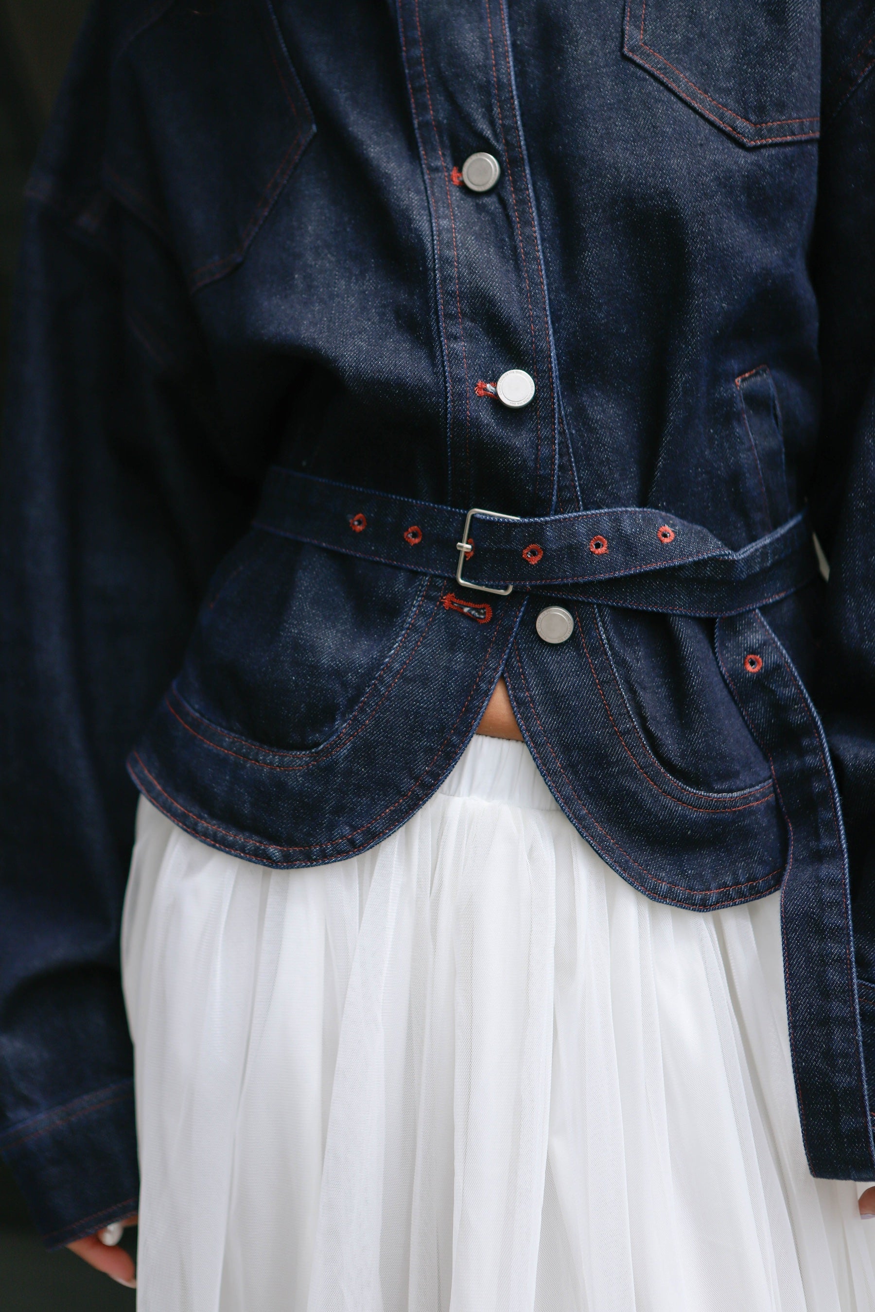 White Mesh Lace Skirt