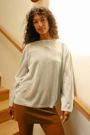Light Blue Sheer Long Sleeve