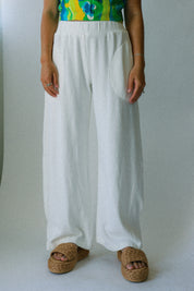 Boucle White Delilah Pant