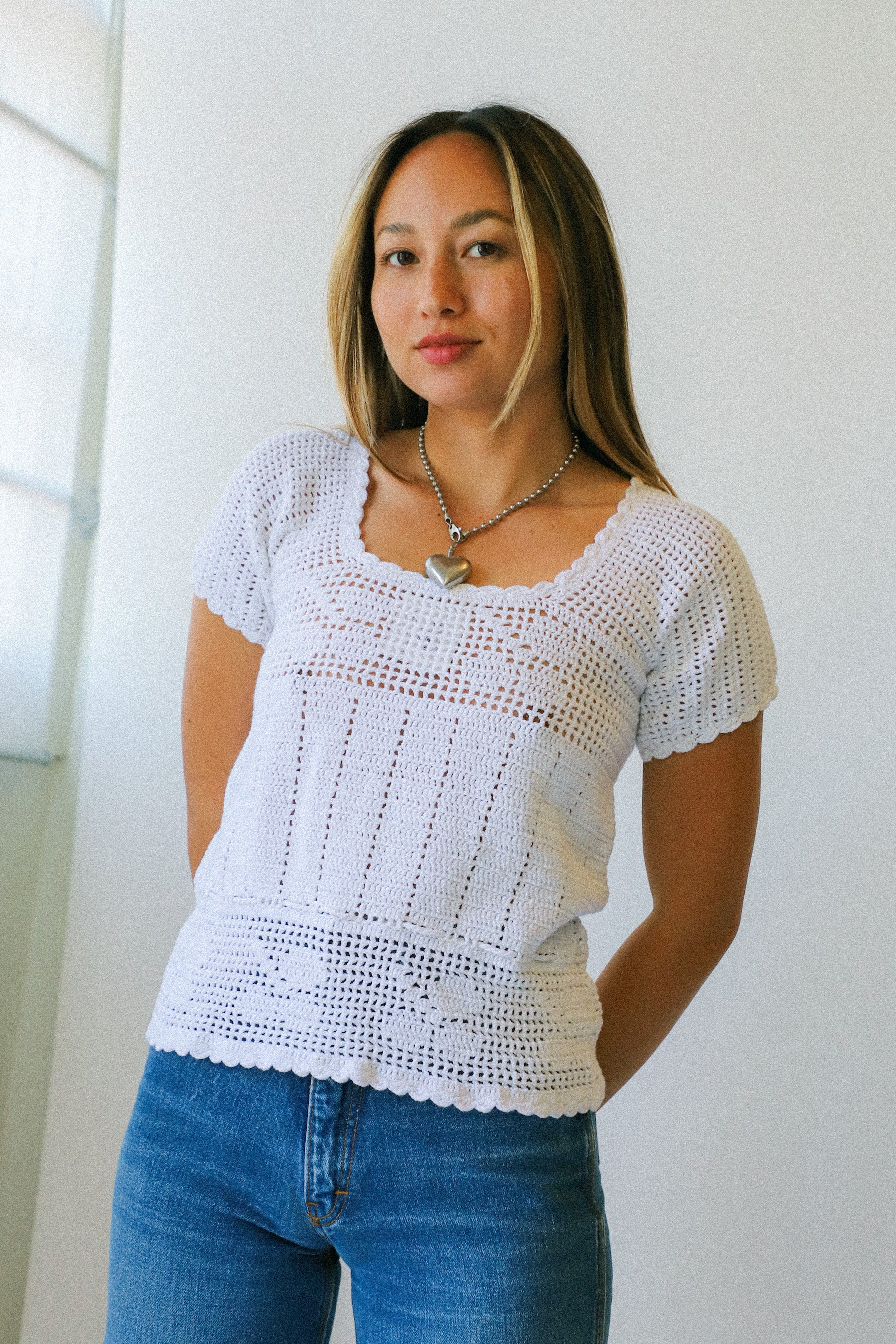 Handknit Crochet Top