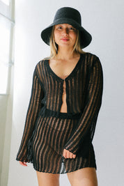 Black Crochet Melody Top