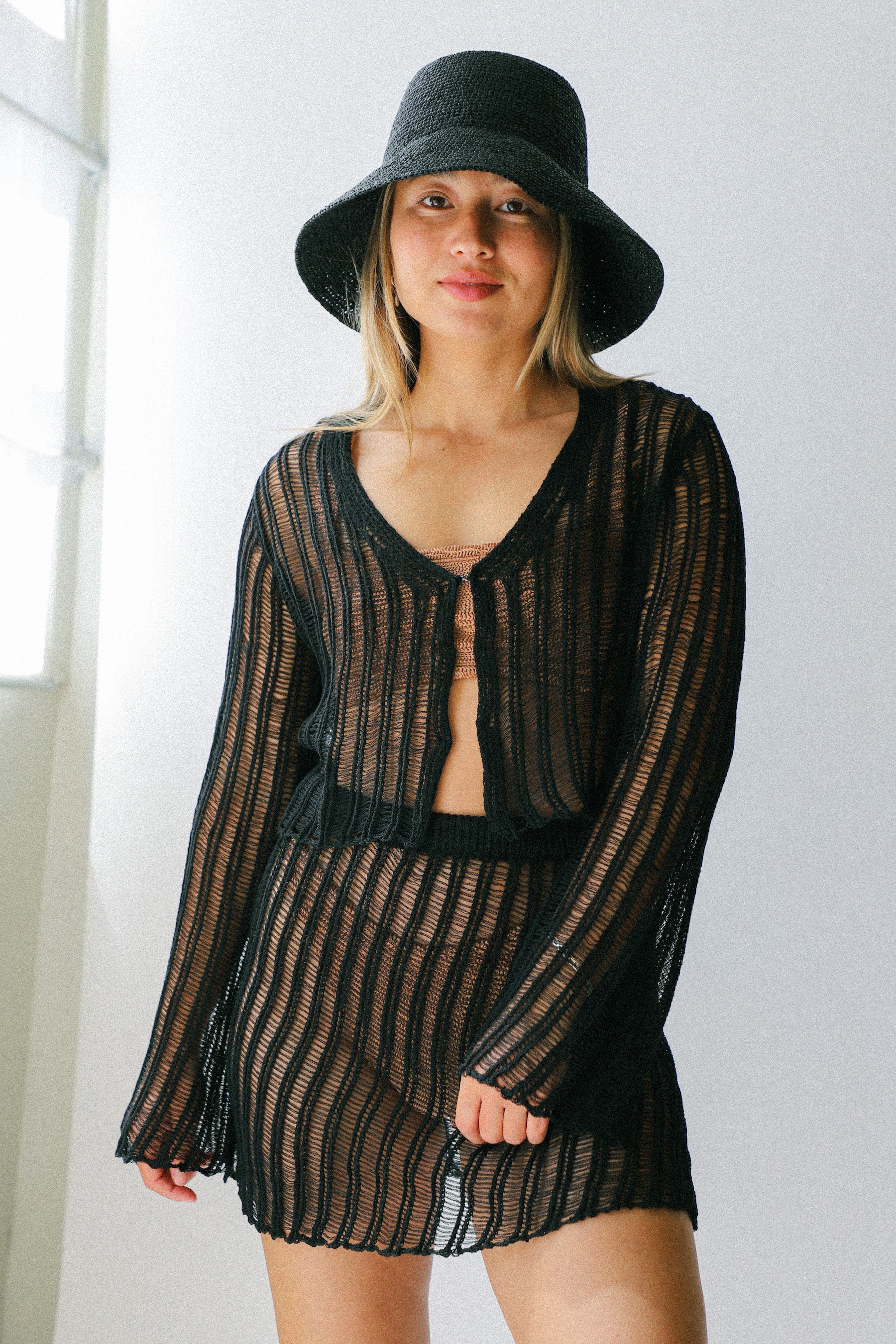 Black Crochet Melody Top