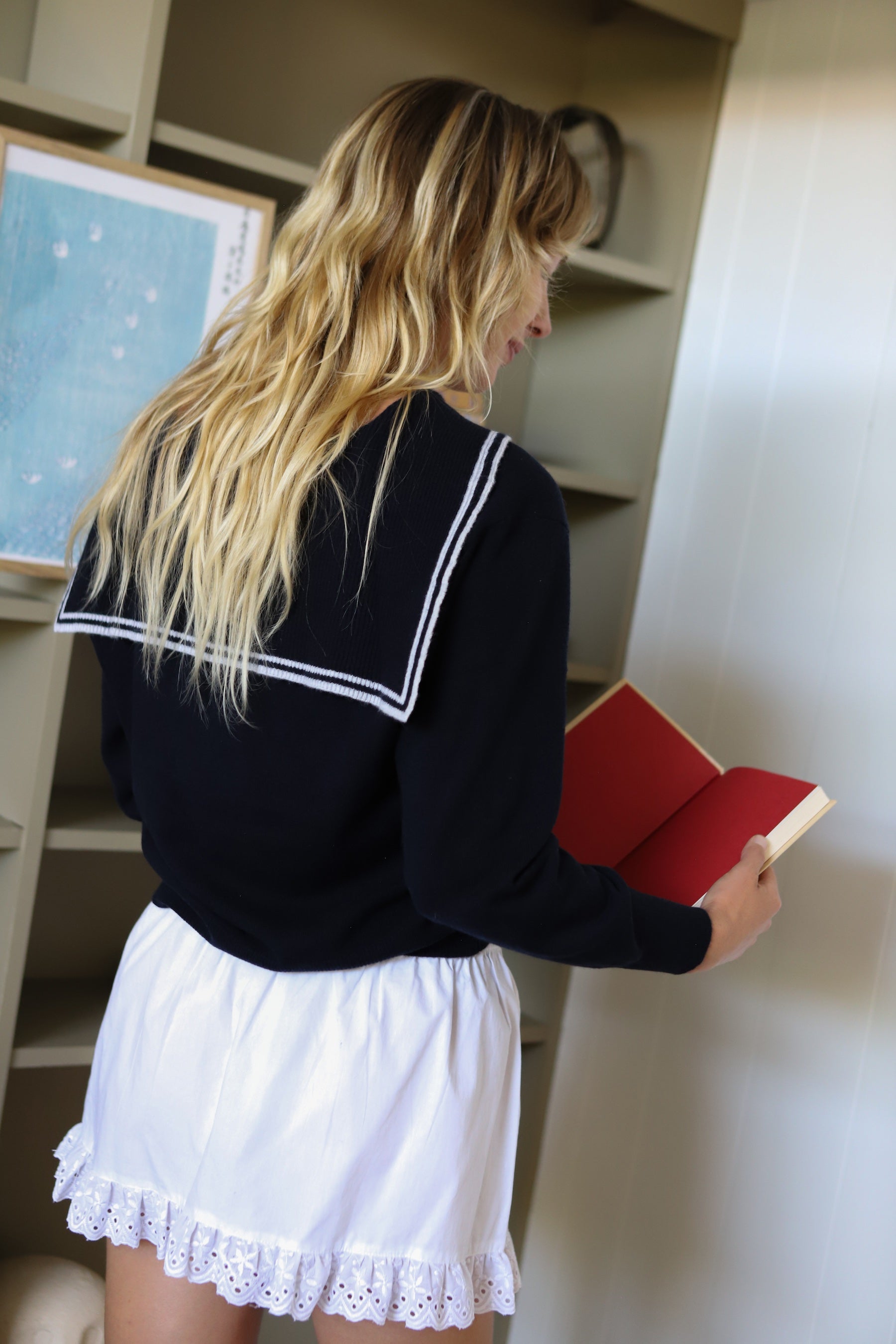 Navy Sailor Collar Sweater