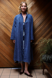 Blue Ultrasuede Coat