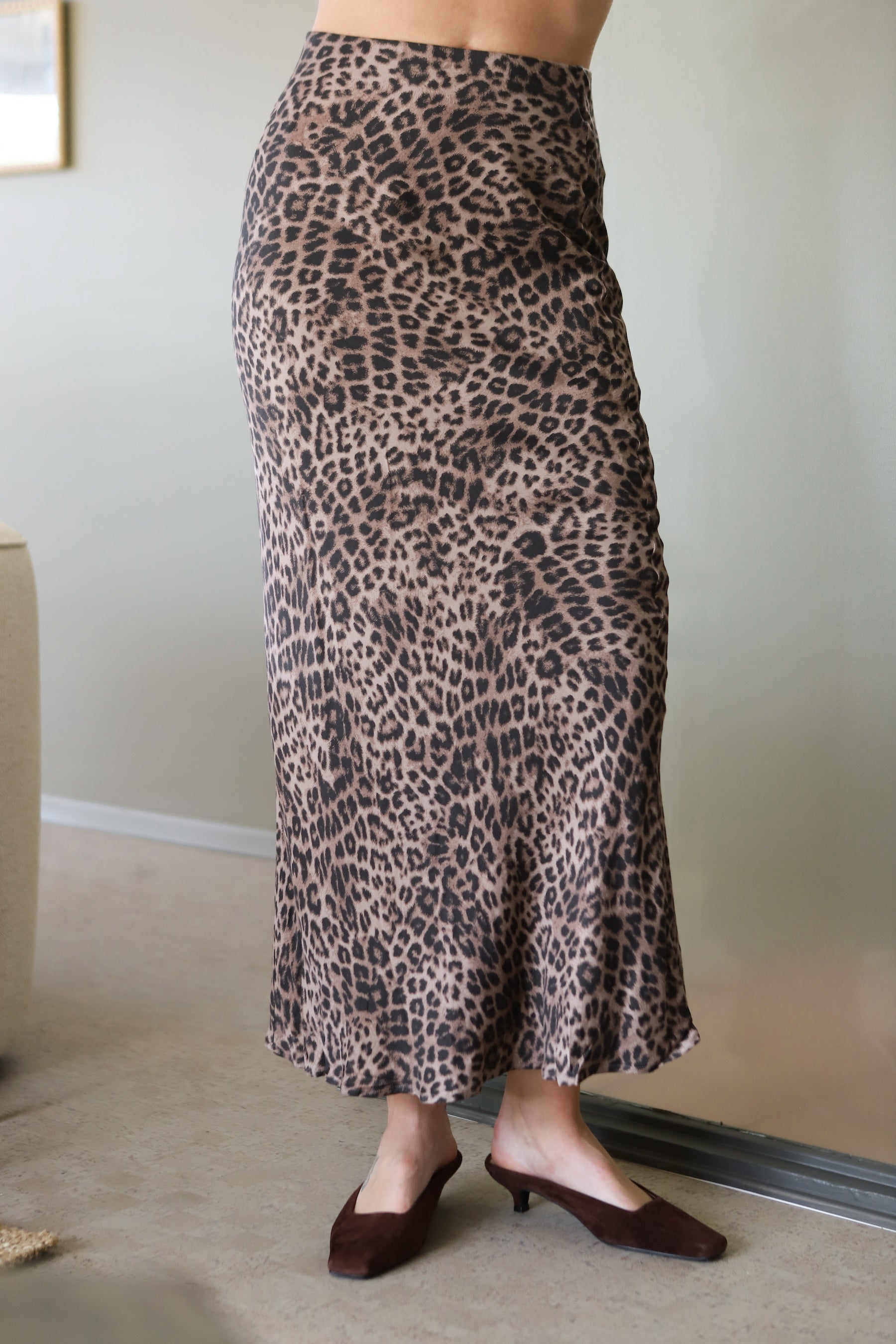 Desert Tan Izabel Leopard Skirt