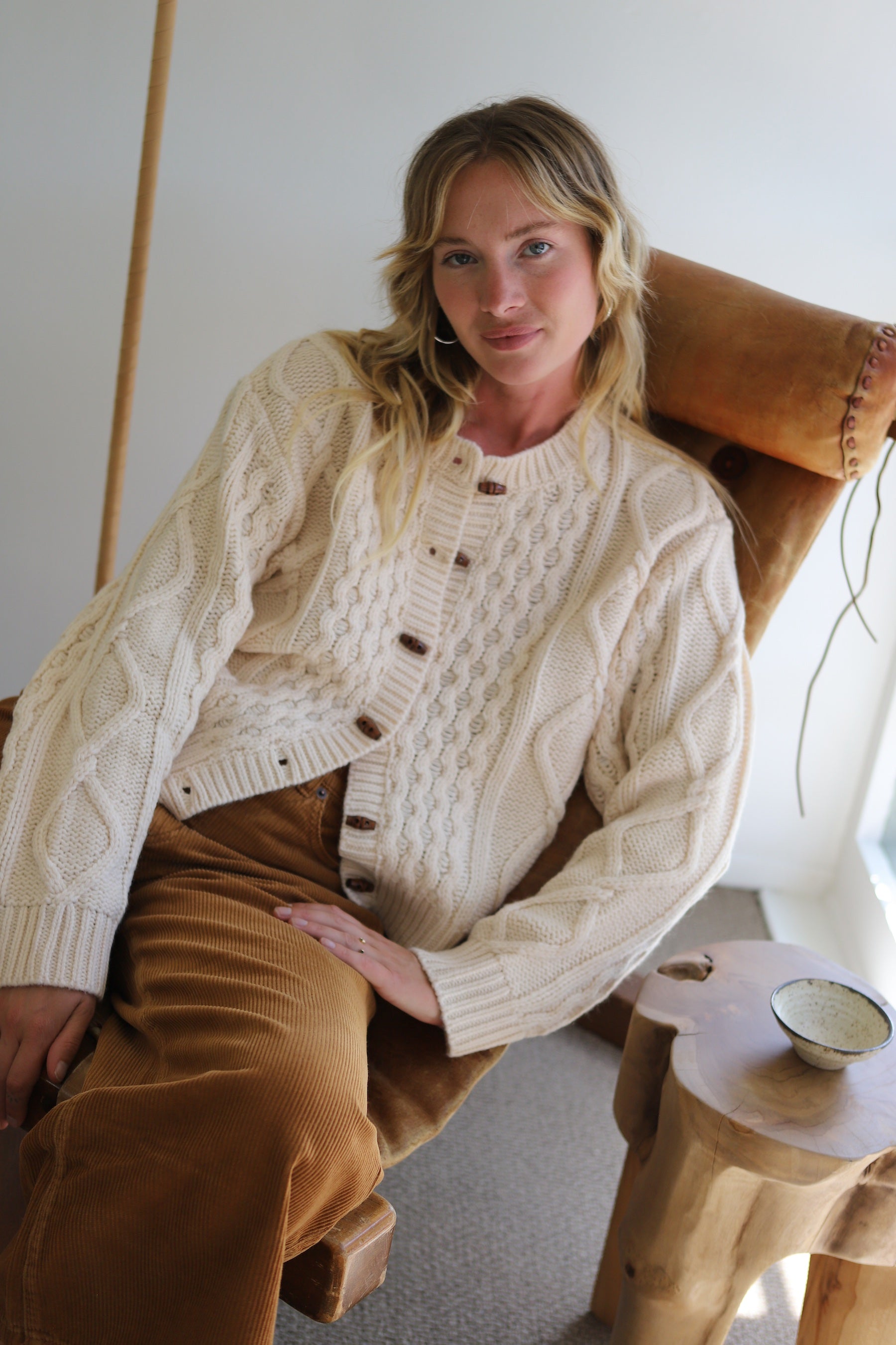 Cream Deena Cardigan