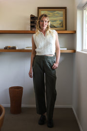 Ivory Ivy Cable Knit Vest