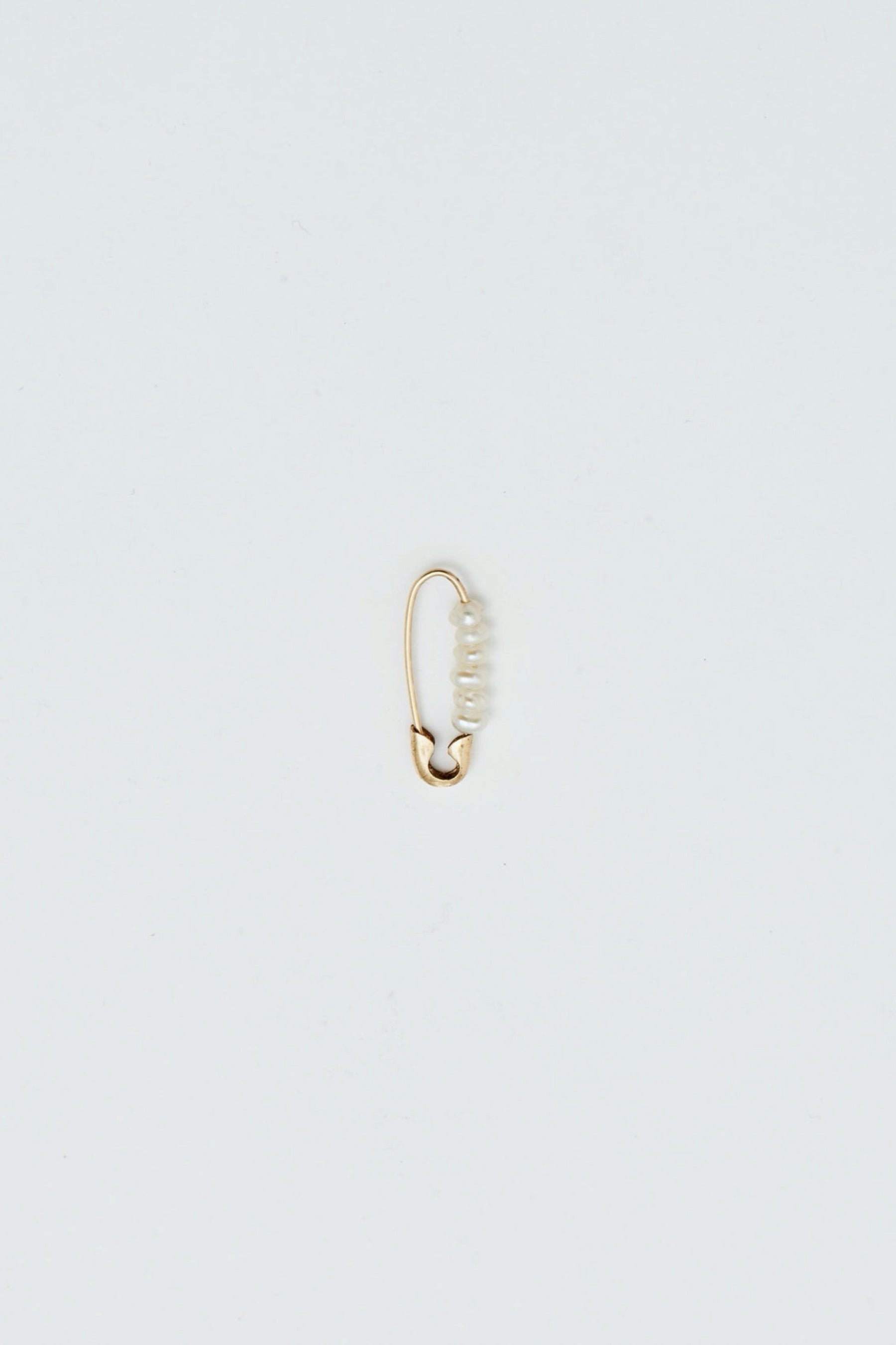 14k Mini Friendship Safety Pin Earring