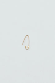 14k Mini Safety Pin Earring