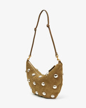 Oat Suede Studs Lune Bag