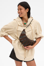Black + Chocolate Lune Sunburst Bag