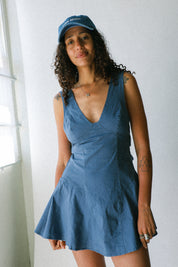 X Prism Denim Long Beach Hat