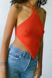 Red Jones Halter Top