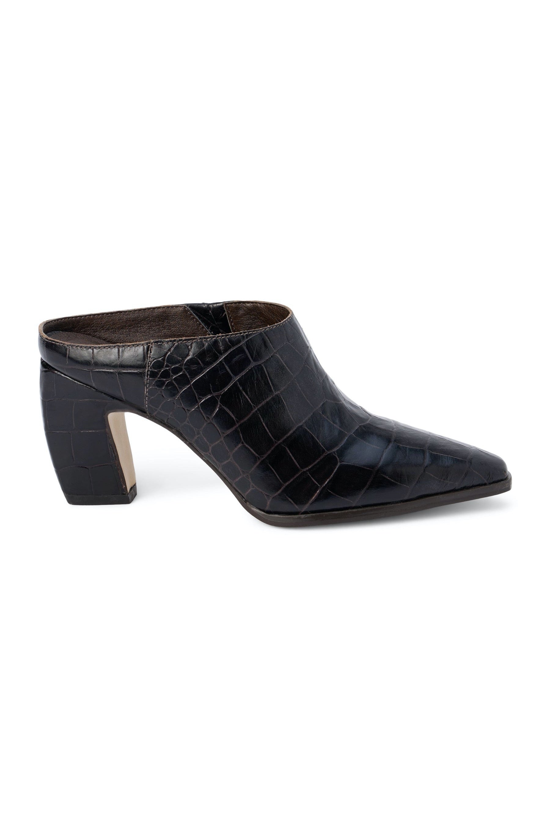 Espresso Croc McCarthy Mule