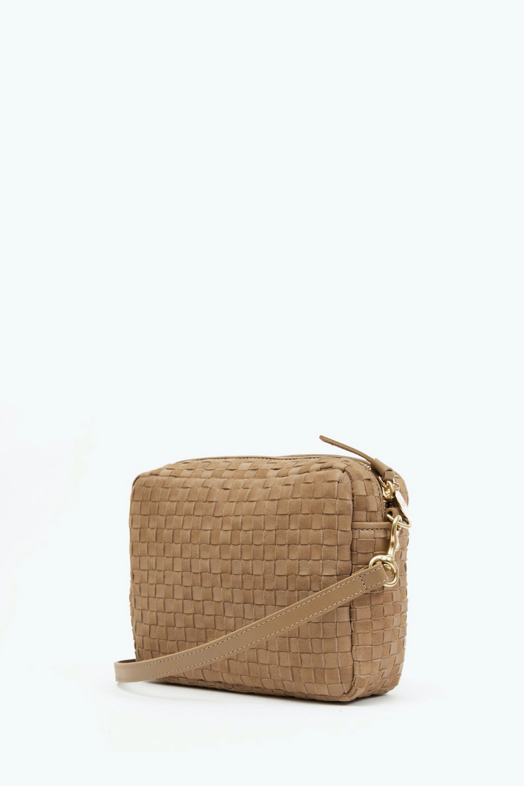 Clay Woven Suede Checker Midi Sac