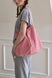 Red Gingham Happy Carry Bag