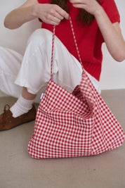 Red Gingham Happy Carry Bag