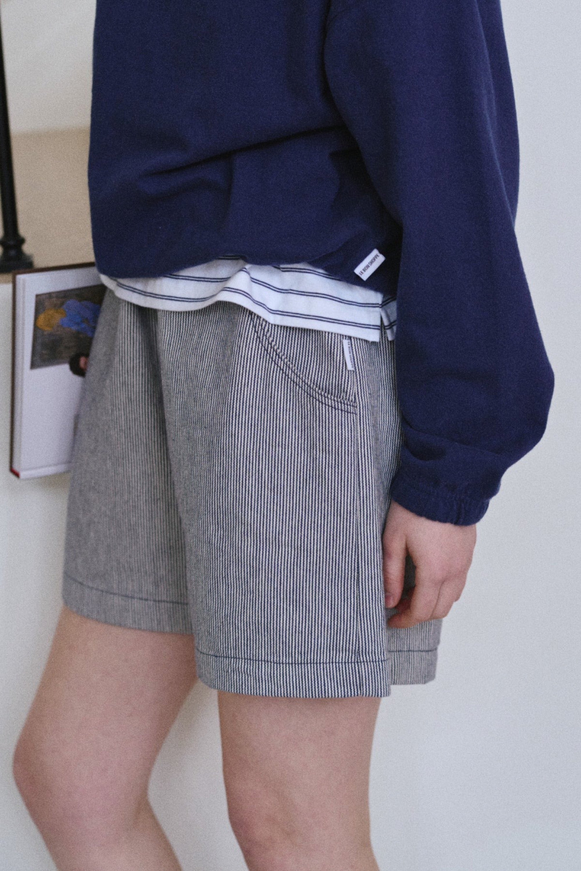 Blue Stripe City Shorts