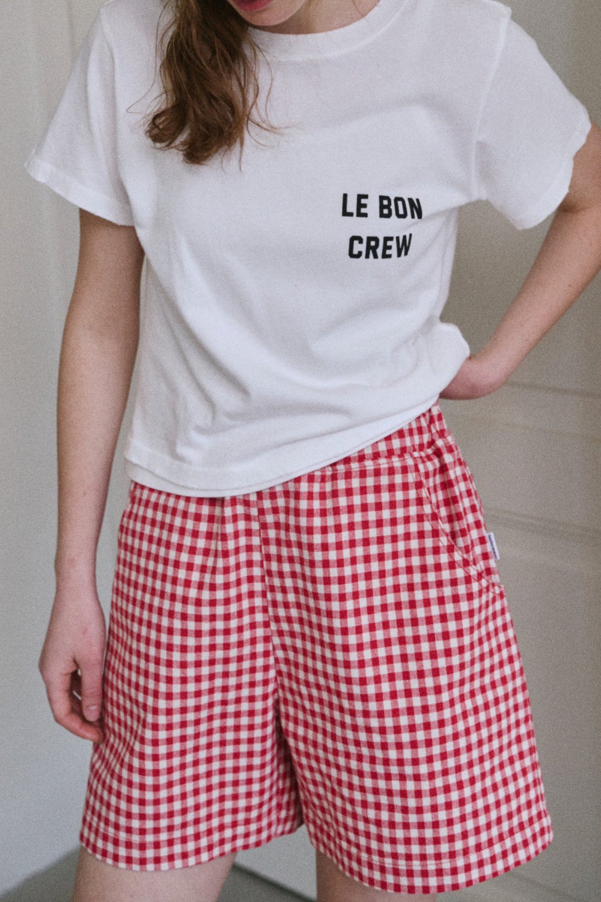 Red Gingham City Shorts